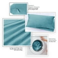 thumbnail image 4 of Nestl Velvet Throw Pillow Covers Solid Rectangle Soft Decorative Pillow Cover for Sofa, 12" x 20", Beach Blue, Pack of 2, 4 of 8