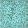 thumbnail image 1 of Ahgly Company Indoor Square Persian Light Blue Traditional Area Rugs, 8' Square, 1 of 4