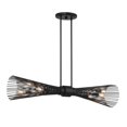 thumbnail image 3 of Longfellow 6-Light Linear Chandelier in Matte Black, 3 of 6
