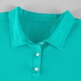 thumbnail image 7 of Mens Polo Shirts Business Casual Short Sleeve Shirts Moisture Wicking Big and Tall Golf Shirt Golf Polos for Men Cyan M, 7 of 7