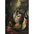 thumbnail image 3 of Franz Anton Maulbertsch 18x24 Black Modern Framed Museum Art Print Titled - The Holy Kinship (Around 1755), 3 of 5