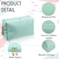 thumbnail image 3 of Bolsa de maquillaje Jexine Preppy de piel con cierre, resistente al agua, 6 unidades, 3 of 7