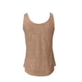 thumbnail image 6 of Womens Summer Fashion Sequin Tops Scoop Neck Sequin Sparkle Shimmer Sleeveless Tanks Tops Blouses,Champagne S, 6 of 6