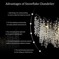 thumbnail image 6 of SJIGUANGZ Modern Crystal Chandeliers,63" Black Large Tree Branch Chandelier Rectangular Luxury Unique Farmhouse Snowflake Chandelier for Dining Room, Living Room, Kitchen Island, Bedroom, 6 of 6