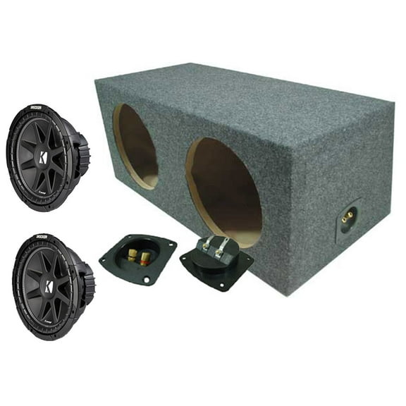 Kicker 43C124 12" C12 Series 150W RMS 4 Ohm Sub & ASC 212PRF Sub Box Enclosure