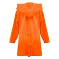 thumbnail image 6 of TRUBKH Trench Coat women's rain jacket womens waterproof jacket summer jacket womens windbreaker Single Breasted Hooded Jacket Coat Single Breasted Long Coats For Trench Coat Orange 3XL, 6 of 6