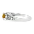 thumbnail image 4 of 14k White Gold Round Citrine And Diamond Ring, 4 of 6