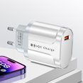 thumbnail image 4 of Equipo De Interfaz De Ca Carga de teléfono USB de 25 W Carga rápida AC100-240V para iPhone 14 Pro (EU blanco), 4 of 5
