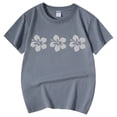 thumbnail image 4 of Chemise à Manches Longues pour Filles avec Arc-en-Ciel Chemise Décontractée Imprimée Col Rond Manches Courtes T-Shirt Chemise Décontractée, 4 of 5