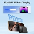 thumbnail image 6 of Yoobao Mini Power Bank PD20W Fast Charging with LED Display, 10000mAh USB-C in&Out Portable Charger with Built-in 2 Cables, 4 Outputs Travel Battery Pack for iPhone 16 15 Samsung iPad, Black, 6 of 10