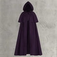 thumbnail image 5 of Hvyesh Men and Women Medieval Hooded Cloak Lace Up Renaissance Cape Halloween Costume, 5 of 5