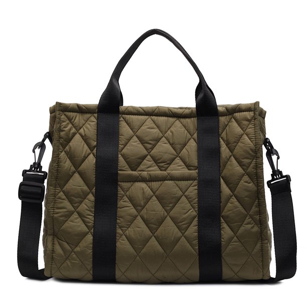 Bolso Mano Puffer para Mujeres Hombres Correa Ajustable Satchel Monederos