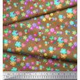 thumbnail image 2 of Soimoi Brown Velvet Fabric Insect & Floral Clip Art Fabric Prints by Yard 58 Inch Wide, 2 of 3