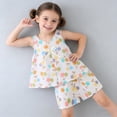 thumbnail image 6 of NAISIBABY Girls Outfit Sets, Cute Graphic Tank Tops and Shorts 2-Piece Summer Casual Cute Clothing Sets Beige 5T, 6 of 7