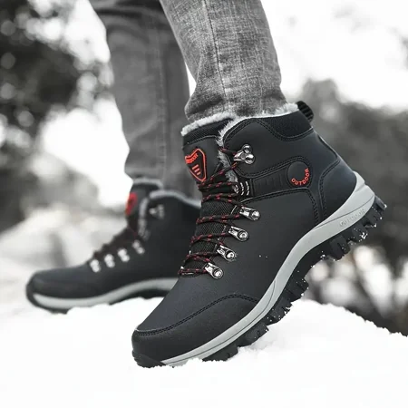 

Men‘s Snow Boots Durable Anti-Skid Waterproof Comfortable Warm Fleece Thermal Shoes For Hiking Camping Trekking Walking Sneakers Men‘s Footwear Winter
