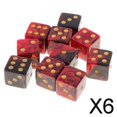 thumbnail image 1 of Runquan 5-6pack 10 Pieces Six Sided D6 Dice Digital Dices Set for RPG Game Red Black 6 Pcs, 1 of 8