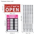 thumbnail image 2 of Uxcell Business Hour Sign Adhesive with Number Sticker and Open/Close Door Hanger Pink 1 Set, 2 of 6
