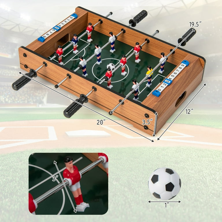  Brrnoo Soccer Game Table, 6 Sticks 2 Players Football Table  Desktop Kicker Game for Dormitory for Home : Everything Else