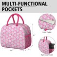 thumbnail image 6 of Womens Pink Baseballs Pattern Lunch Box for Work,Insulated Lunch Bag for Women,Loncheras Para Mujer,Leakproof Adult Lunch Bag for Work,Beach,Travel,Picnic,Camping, 6 of 7
