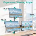 thumbnail image 3 of Soporte para monitor WALI triple ajustable para pantallas de 13 a 27 pulgadas, 3 of 7