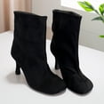 thumbnail image 4 of Botas Ternero Ancho Cuadradas Mujeres Cómodas para Otoño Invierno, 4 of 9