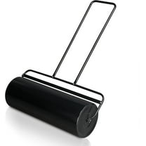 Lawn Roller, 17 Gallons Water and Sand Filled Garden Drum Roller with U Shaped Handle  beind Sod Roller for Planting, Seeding(Black)