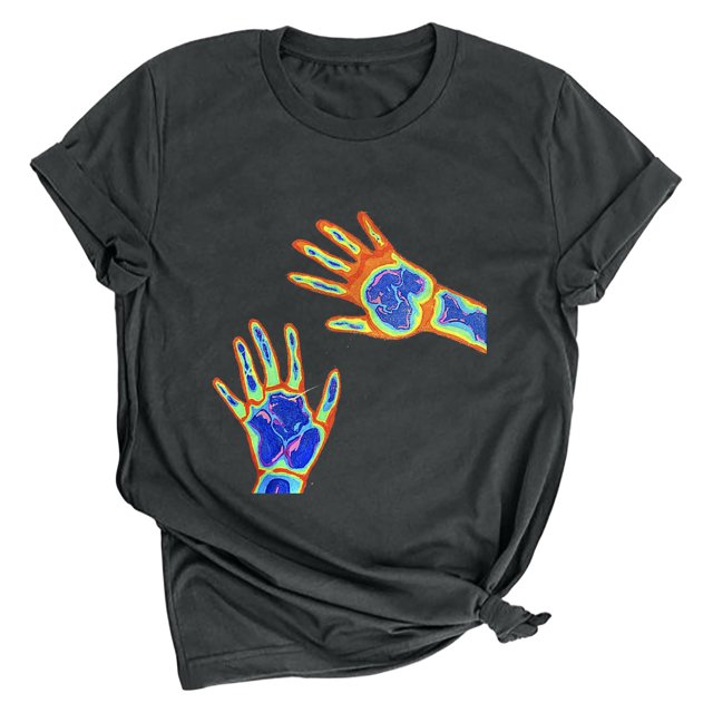 Camiseta holgada de manga corta con estampado de mueca retro para hombre y mujer Pompotops hfajkhk138805