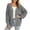 Gray, variant on TGSLY Women's Waffle Knit Cardigan Coat Lightweight V Neck Button Down Sweaters Loose Casual Solid Color Long Sleeve Knit Tops XXXL