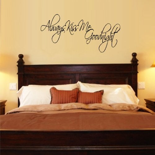 ALWAYS KISS ME GOODNIGHT #5 WALL DECAL, 13" X 27"