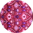 thumbnail image 1 of Ahgly Company Indoor Round Oriental Pink Industrial Area Rugs, 3' Round, 1 of 4
