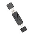 thumbnail image 4 of 3-in-1 USB storage card reader USB C USB 3.0 MICRO USB Portable storage card Memory card reader with 3 connectors Black, 4 of 5