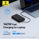 thumbnail image 4 of Cargador de batería portátil Baseus 140W Power Bank 24000mAh de carga rápida 3 puertos de salida para iPhone 16 Pro Max Notebook Tablet, 4 of 5