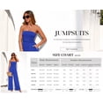 thumbnail image 4 of PRETTYGARDEN Womens Trendy Strapless Rompers Ruched Tube Top Wide Leg One Piece Jumpsuits Beach Vacation Summer Outfits, 4 of 7