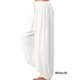 thumbnail image 4 of Qarigey Pantalones deportivos de pierna ancha para mujer, pantalones de chándal de baile para gimnasio, ropa de playa, pantalones de Prendas para la parte inferior del cuerpo Blanco METRO, 4 of 5