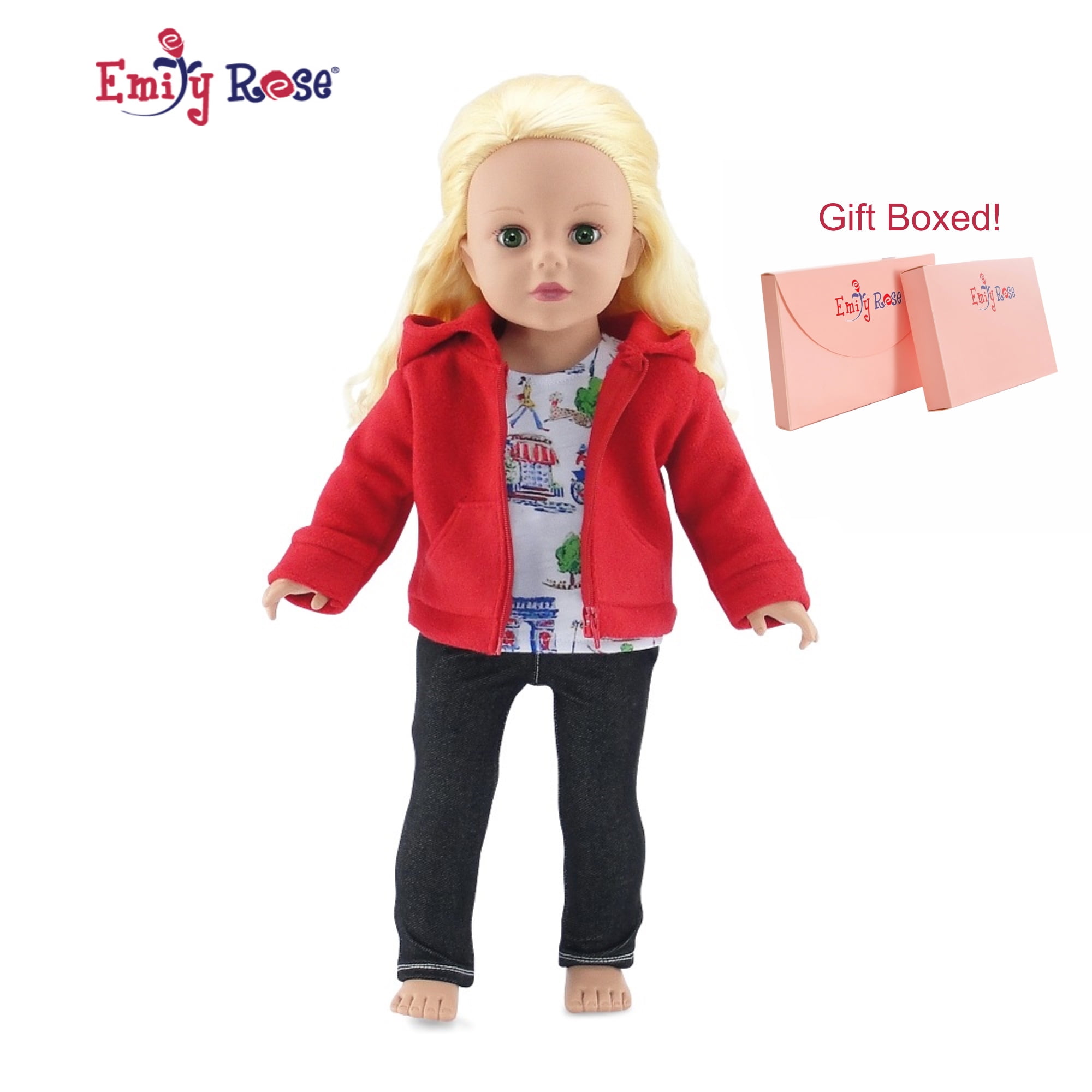 Hearts Hoodie Jacket Navy Pants for 18 inch American Girl Doll Clothes LOVVBUGG! 