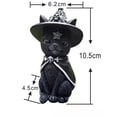 thumbnail image 2 of ZAXARRA Desktop Decor Halloween Cat Shaped Figurine Statue Resin Artware, 2 of 8