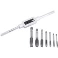 thumbnail image 1 of Tap Holder-8pcs M3-M12 Tap Wrench Drill Set Hand Tapping Tools Screw Thread Tap Turn Drill Bit, 1 of 7