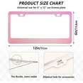 thumbnail image 3 of GZHJMY Gradient Pink Car License Plate Frame, 2 Pack Aluminum License Plate Holder with Screws for Men Women License Plate Cover-Elliptical Hole Decorative, 3 of 7