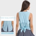 thumbnail image 2 of Camiseta de yoga de primavera y verano, blusa sin mangas para mujer, blusa de yoga holgada, transpirable y de secado rápido, 2 of 6