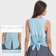 thumbnail image 4 of Camiseta de yoga de primavera y verano, blusa sin mangas para mujer, blusa de yoga holgada, transpirable y de secado rápido, 4 of 6