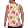 thumbnail image 3 of Easygdp Strawberry Floral Men's Tank Top, Sleeveless Muscle T Shirts, Breathable, Quick-Dry, Loose for Gym, Running, Fitness - XX-Large, 3 of 9
