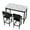 Black, variant on Kitchen Table Set, Dining Table and Chairs for 2, 3 Piece Dining Room Table Set with 2 Upholstered Chairs, Bar Dining Table Set for Small Spaces, Apartment, Breakfast, Pub, Rustic Black