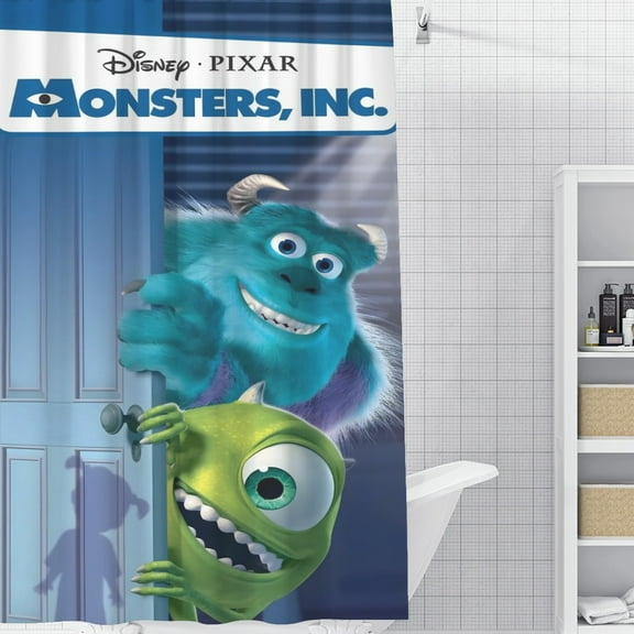 Monsters, Inc. Franchise-theme Bathroom Shower Curtain Home Decor,Bath Curtains Durable Waterproof Bath Curtain , Adluts Girls Boys Bathroom Decor House Gifts 52x71inch（130cmX180cm）