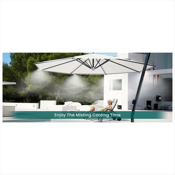 Juego de Jardín con Agua del Grifo de 15M, de Nebulización de Baja Presión, Refrigeración para Patio de Villa