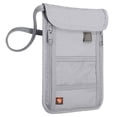 thumbnail image 5 of Almacenamiento de cuello , Verde Oliva, Una talla, Cartera de cuello con bloqueo, bolsa de viaje + soporte para pasaporte para mujeres y hombres, 5 of 5
