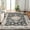 Black, variant on AOILE Vintage Washable Area Rug – Non-Slip Low-Pile Medallion Faux Wool Carpet for Entryway, Kitchen, Bathroom, and Bedroom