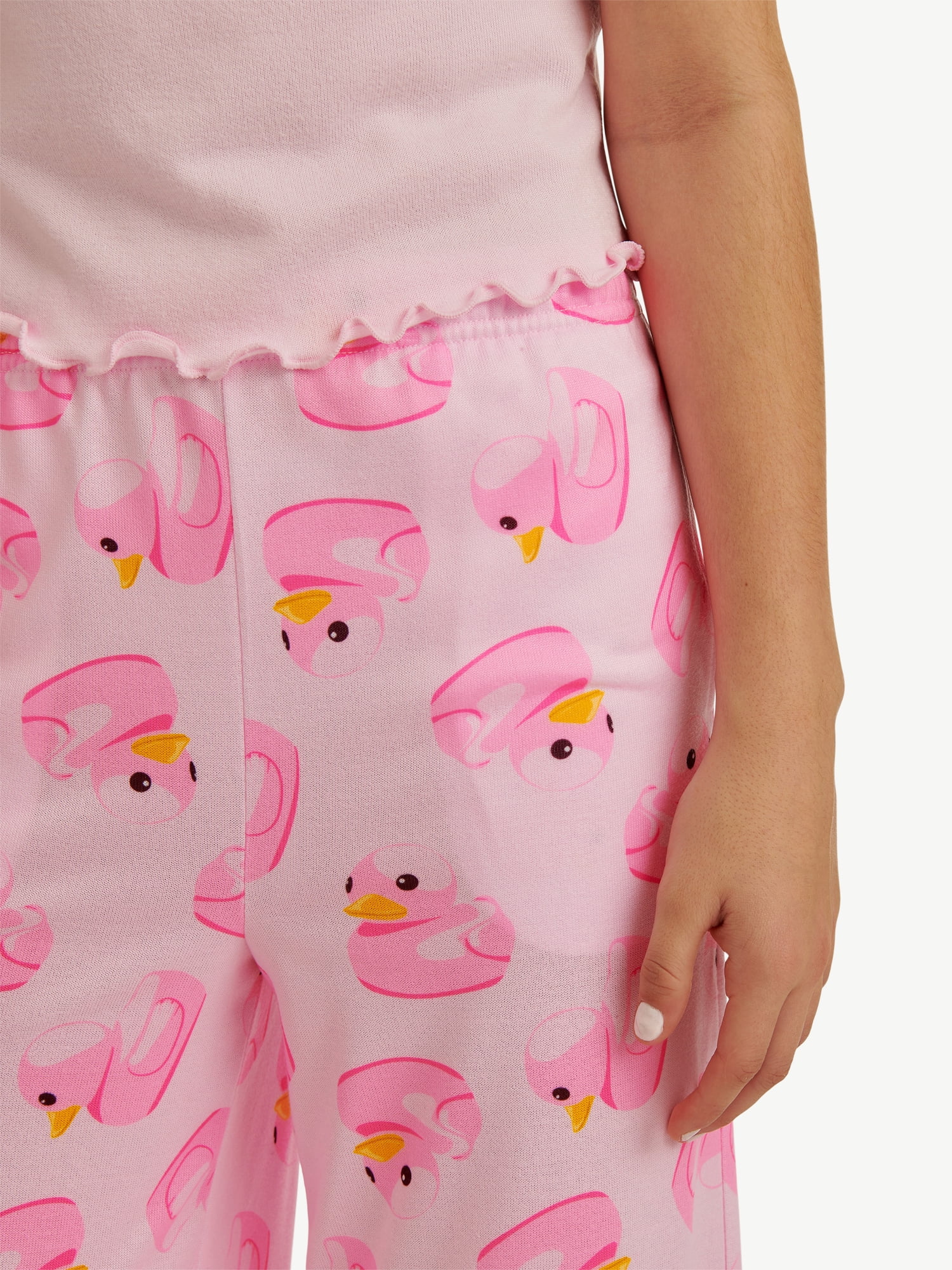 Justice Girls Short Sleeve Tee, Pants and Eye Mask Pajama Set, 3-Piece, Sizes 5-18