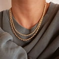thumbnail image 2 of Collar de moda, estilo europeo y americano, cadena torcida, collar de cadena de clavícula de acero inoxidable para hombres y mujeres, 2 of 6