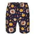 thumbnail image 3 of Goofa Turkey And Autumn Printed Mens Swim Trunks Summer Quick Dry Short Beach Swimwear Bathing Suits-Medium, 3 of 9