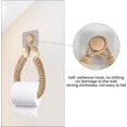 thumbnail image 4 of Rope Towel Rack Bathroom Paper Holder Toilet Paper Roll Holder Retro Jute Rope Wooden Towel Rack for Room Kitchen, 4 of 5